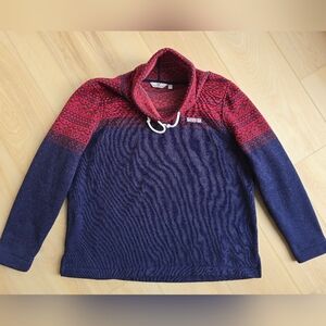 Women's Vineyard Vines Red and Blue Fair Isle Fleece Sweater, Large